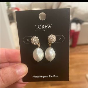 J Crew Pearl Drop Earrings